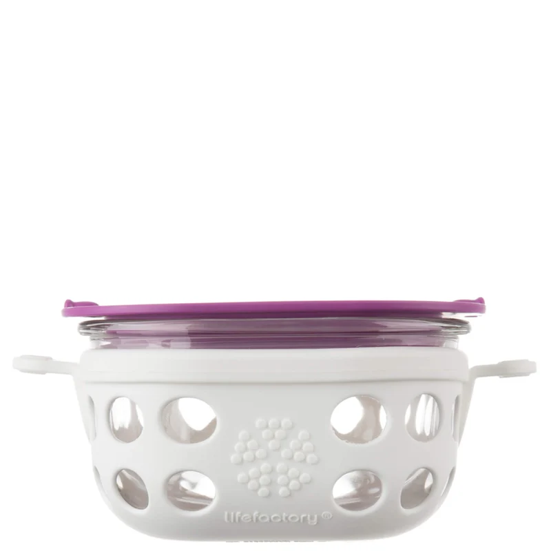 4 Cup Glass Food Storage Optic White Huckleberry