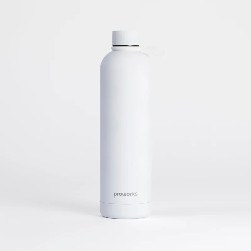 Proworks Pulse 1 Litre Water Bottle - Pure White