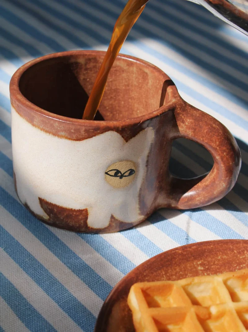 Chestnut Ceramic Cat Mug