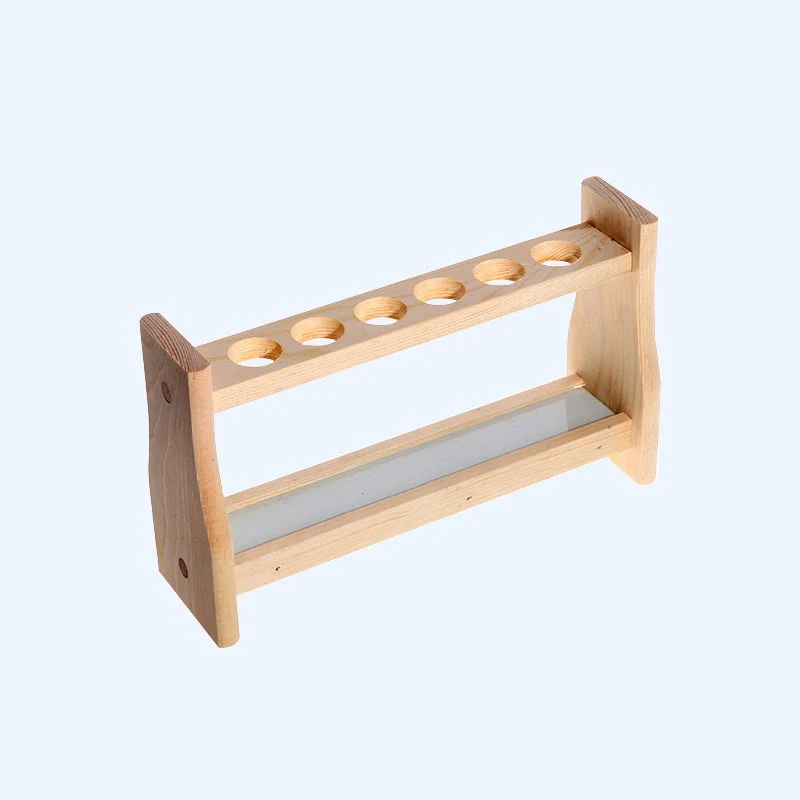 Supporto in legno per tubi colorimetrici, slot da 6 a 12