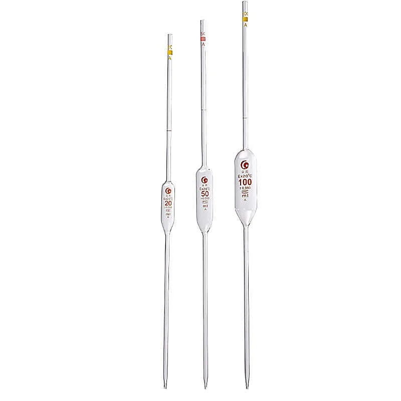 Pipette a bulbo, capacità da 1 a 100 ml
