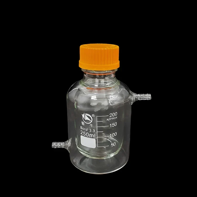 Bottiglia a doppia parete con tappo a vite GL45, graduata, capacità da 100 a 5000 ml