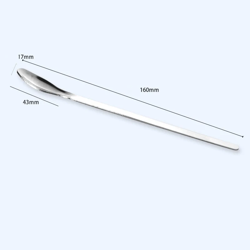 Cucchiai in acciaio inossidabile, forma stretta, lunghezza da 16 a 25 cm
