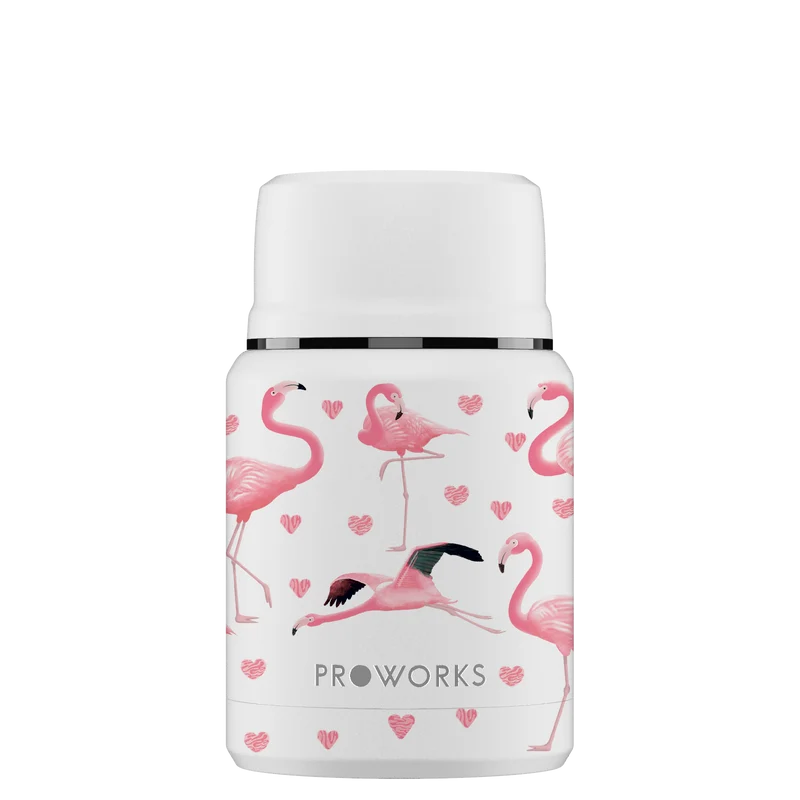 All White Flamingo Food Flask