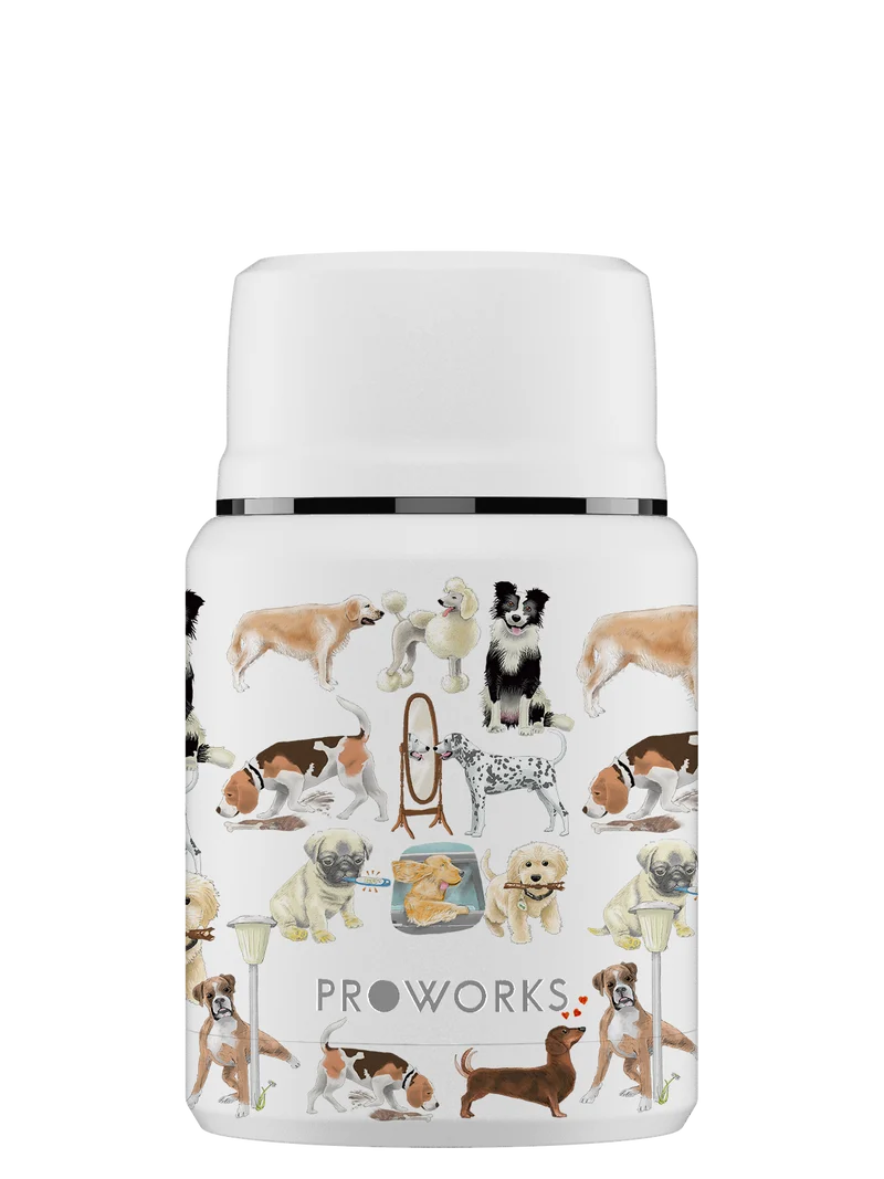 All White A Dogs Tail Food Flask