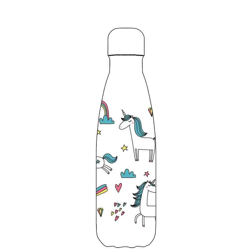 Original Unicorn Water Bottle - Unicorn Paradise Pattern