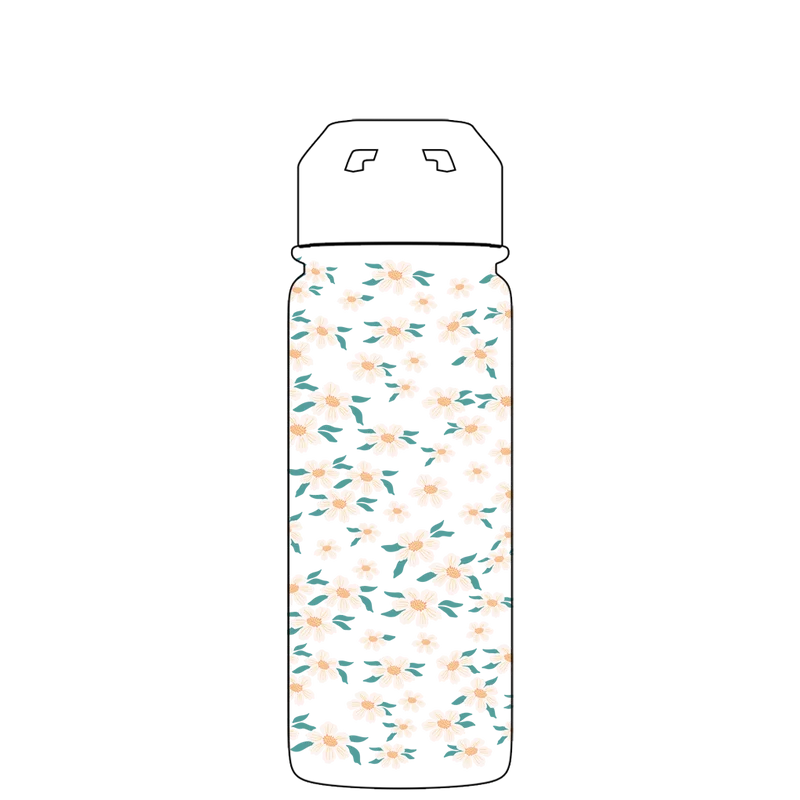 Water bottle with straw - Gen 2 Ditsy Floral Pattern