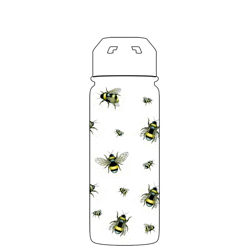 Water bottle with straw - Gen 2 Bee Pattern