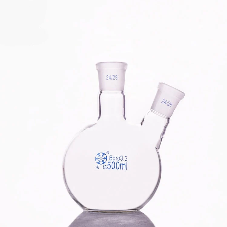 Matraccio a fondo piatto a doppio collo, colli laterali smussati, da 250 ml a 5.000 ml