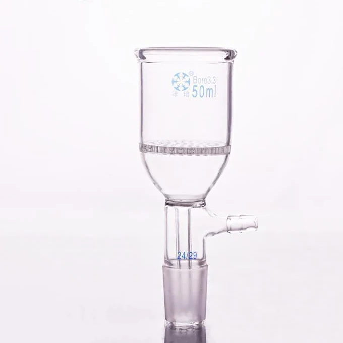Imbuto Buechner con giunto, setaccio a fessura e connettore per tubo flessibile, da 50 ml a 2.000 ml