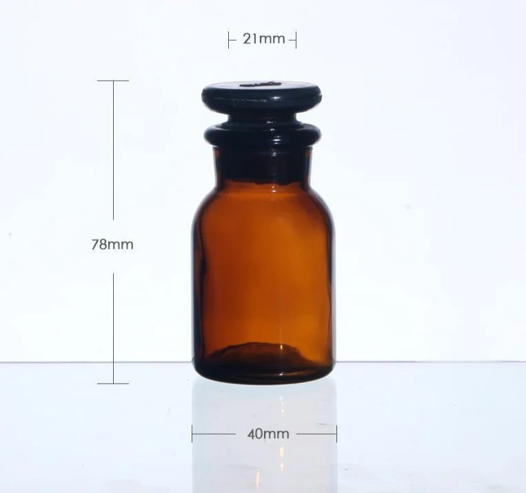Bottiglia a bocca larga, vetro marrone, non graduata, da 30 ml a 1.000 ml