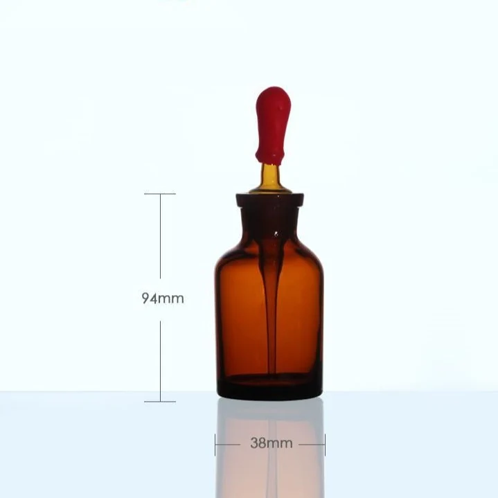 Flacone contagocce con pipetta, vetro marrone, da 30 ml a 125 ml