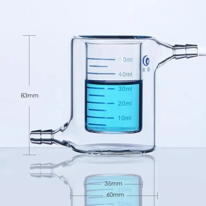 Bicchiere a doppia camicia, graduato, da 50 ml a 5000 ml
