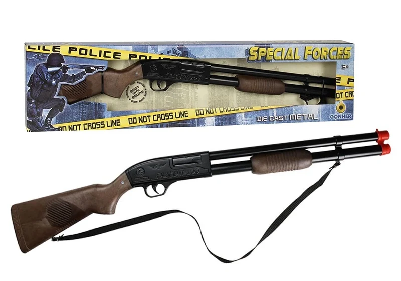 Fucile a pompa giocattolo fucile sonoro polizia Mossberg 500 metallo e plastica