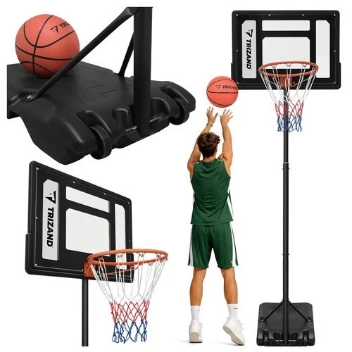 Canestro da basket con piantana altezza regolabile