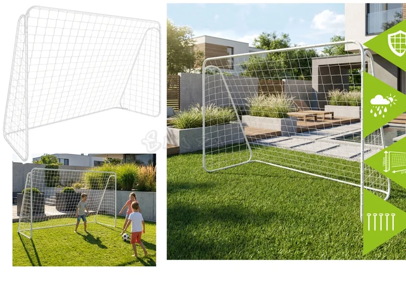 Porta da calcio in metallo per allenamento, formato XXL
