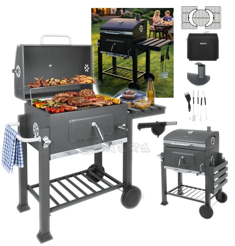 Grande barbecue a carbonella da giardino+ accessori