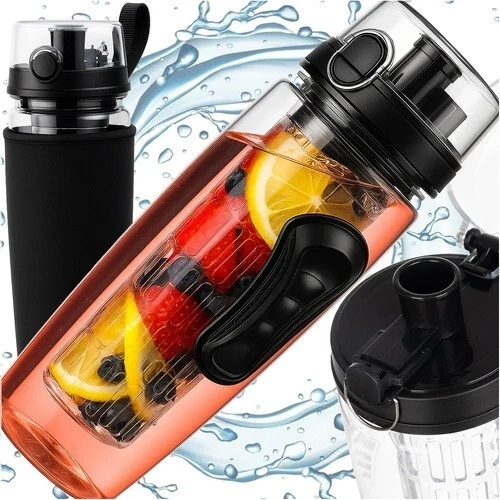 Borraccia per bevande, sigillata, per lo sport, con inserto per frutta, 1l 1000ml!
