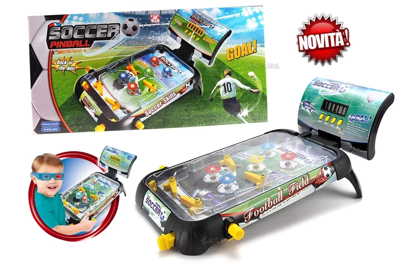 Flipper da tavolo con luci e suoni, display digitale lcd con segnapunteggio