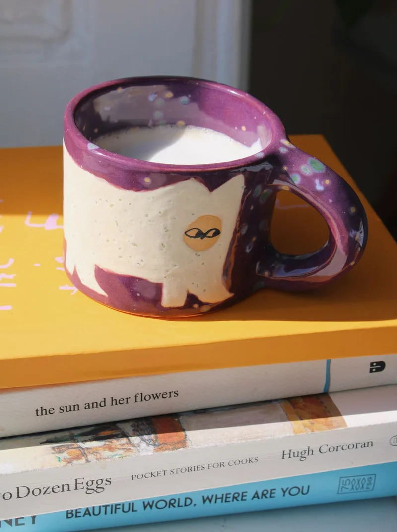 Mulberry Ceramic Cat Mug