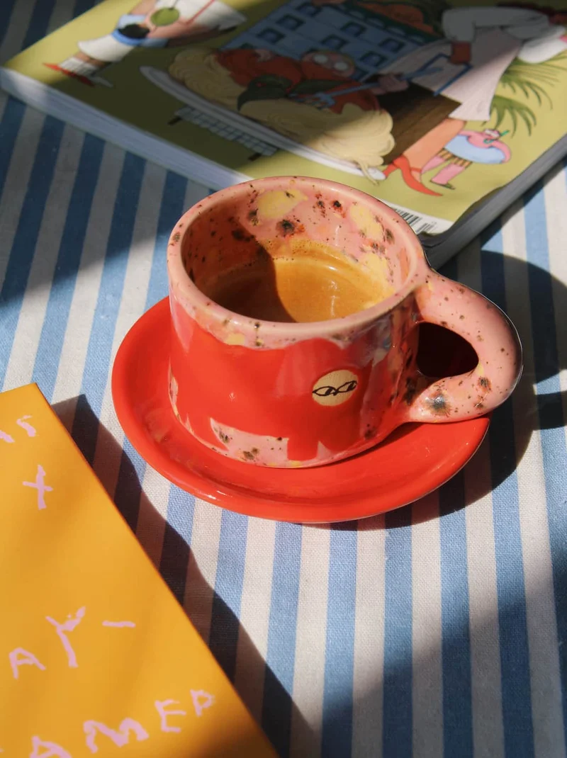 Poppy Ceramic Cat Mug