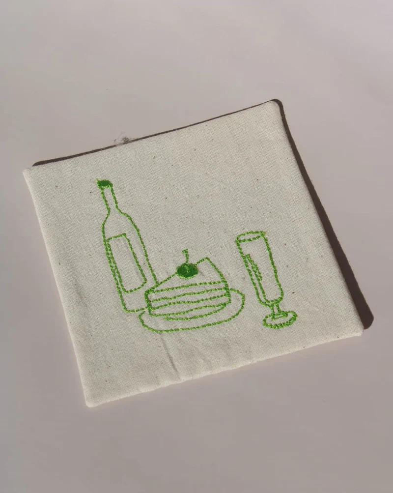 Maison Handsewn Embroidered Coaster