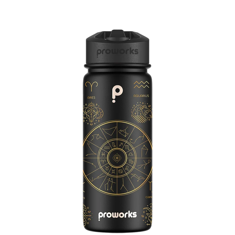 Water bottle with straw - Gen 2 Zodiac Collection Pattern