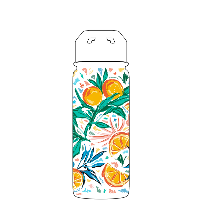 Water bottle with straw - Gen 2 Summer Squeeze Pattern
