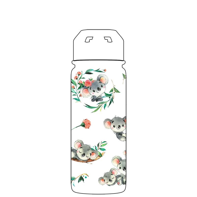 Water bottle with straw - Gen 2 Koala Cling Pattern