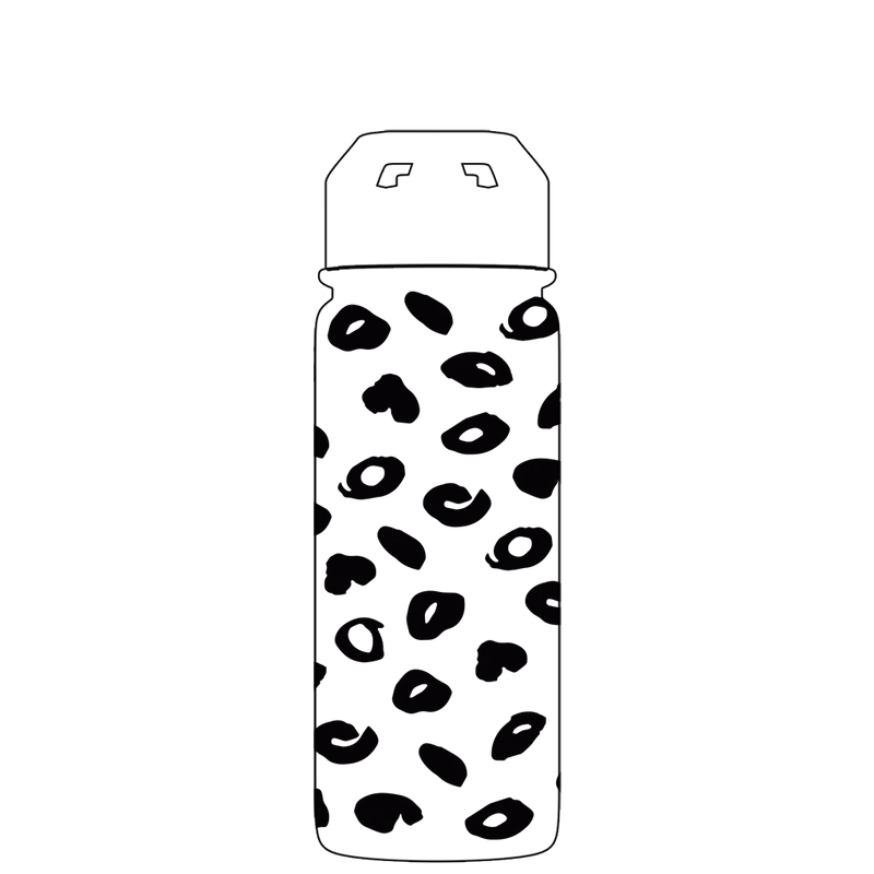 Water bottle with straw - Gen 2 Inky Spots Pattern