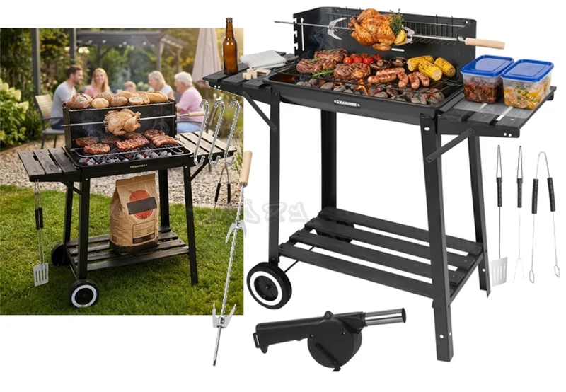 Grande barbecue a carbonella da giardino