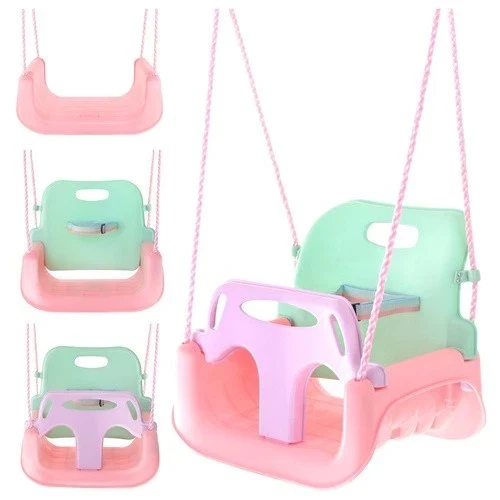 Altalena per bambini 3 in 1, colorata, con corde, per casa e giardino