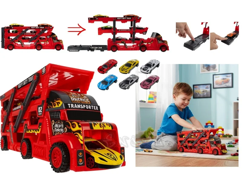 Camion grande bisarca bambini tir trasporto macchinine giocattolo+ lancio auto