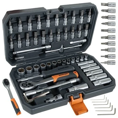 Set di utensili Bigstret, valigetta portautensili da 56 pezzi, chiavi a bussola da 1/4"