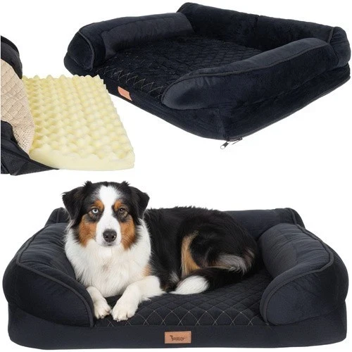 Letto ortopedico Purlov 80x65 cm - schiuma, fodera con cerniera, fondo antiscivolo