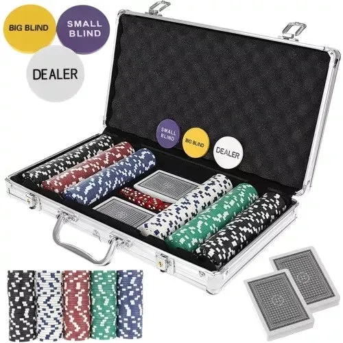 Poker - set da 300 fiches in una valigetta
