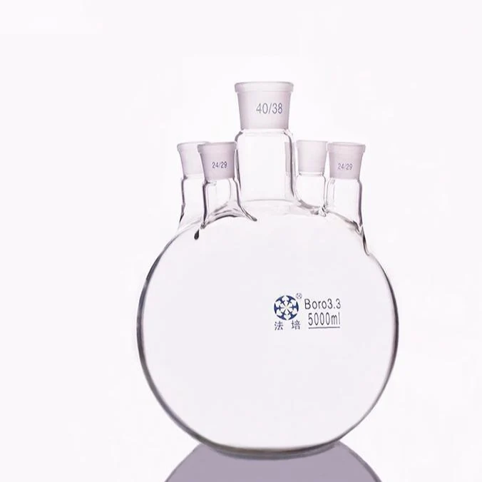 Pallone a cinque colli a fondo tondo, capacità da 10.000 a 50.000 ml