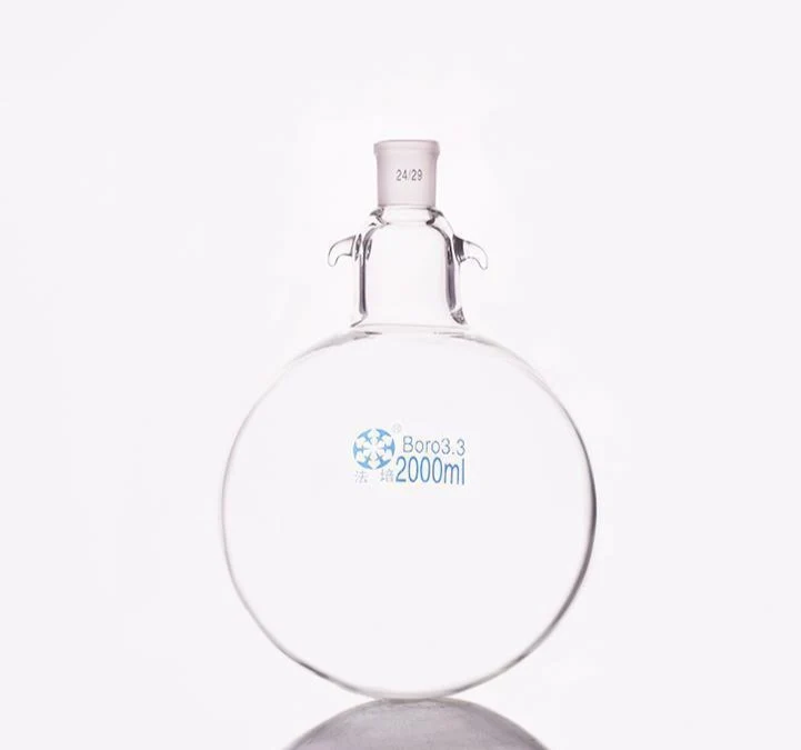 Pallone a fondo tondo con giunto e ganci, capacità da 50 a 20.000 ml
