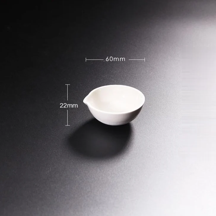 Vaschetta evaporante con fondo tondo, porcellana, capacità da 35 a 5.000 ml