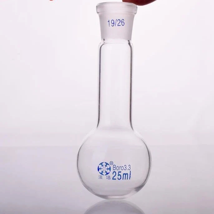 Pallone a fondo tondo con collo lungo e snodo, da 25 a 3.000 ml
