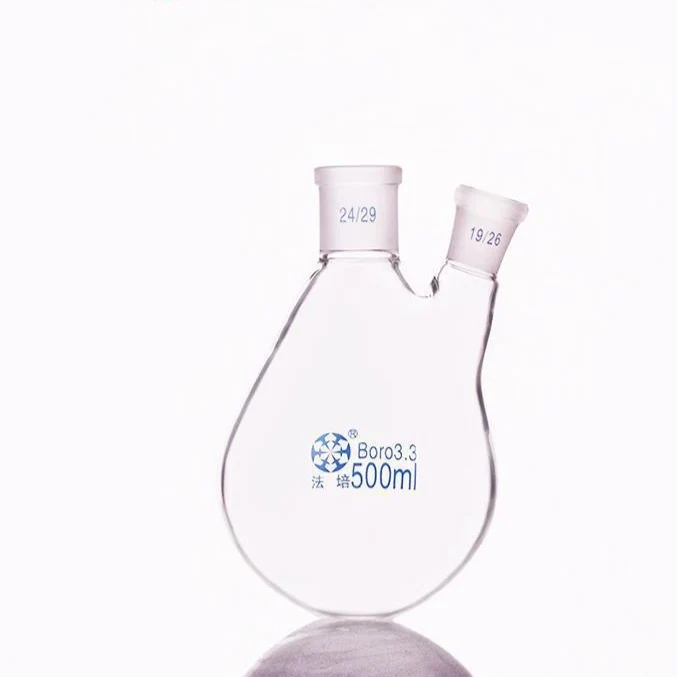 Pallone per evaporazione a doppio collo, colli laterali smussati, da 25 a 3.000 ml