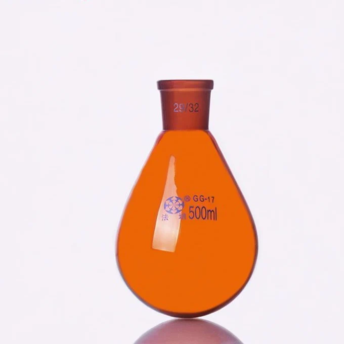 Pallone di evaporazione, vetro marrone, da 25 a 500 ml