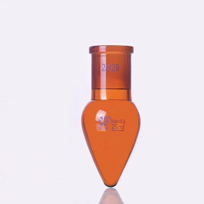 Matraccio a forma di pera, vetro marrone, da 25 a 500 ml