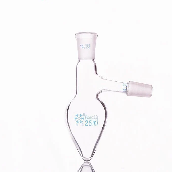 Pallone a forma di pera con tubo laterale e giunto, da 25 a 500 ml