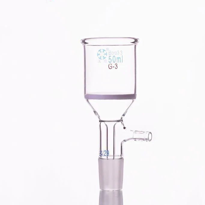 Filtro Nutsche con fritta, giunto e portagomma, da 50 ml a 250 ml