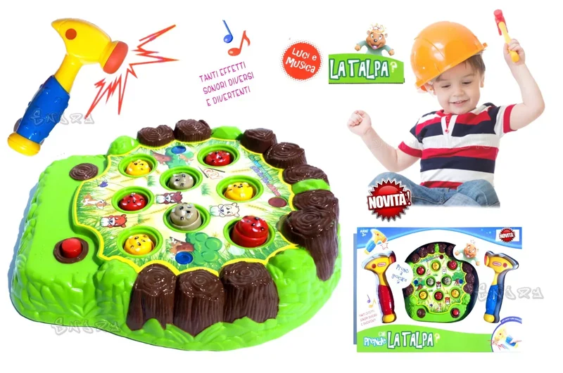 Con Suoni e Musica 1 x Gioco della Talpa 2 x Martello I bambini adorano colpire queste