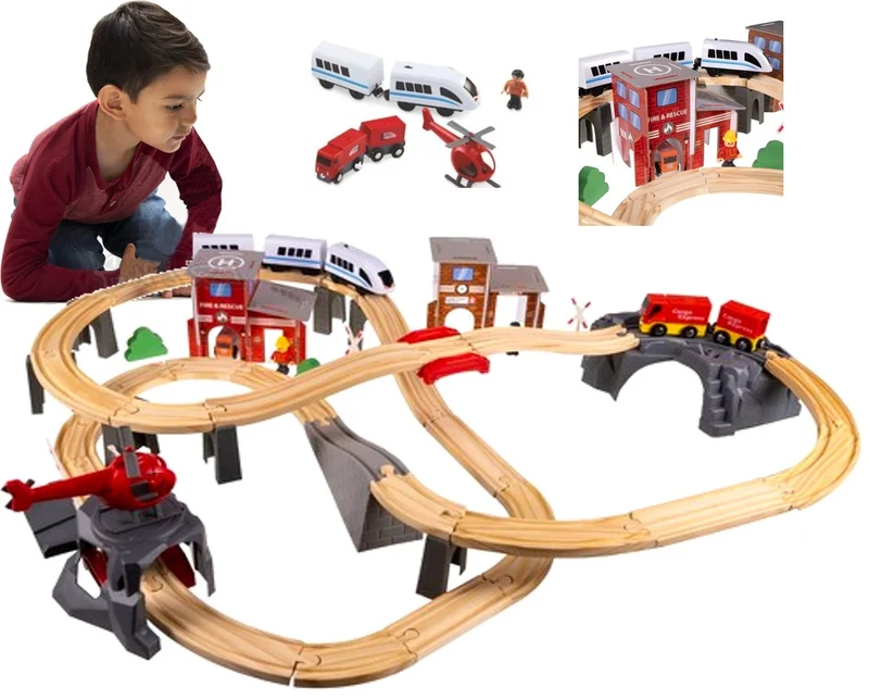 Pista in legno a batteria / pista per bambini da 4,8 m