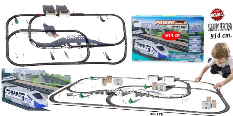 Pista elettrica a batteria pista del treno merci con vagoni da strmy toys giocattoli