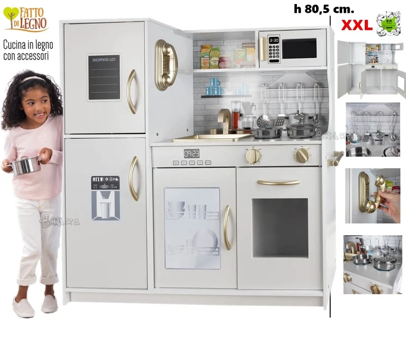 Cucina Grande in modello PREMIUM XXL, Cucina Giocattolo Per Bambini da StrMy Toys
