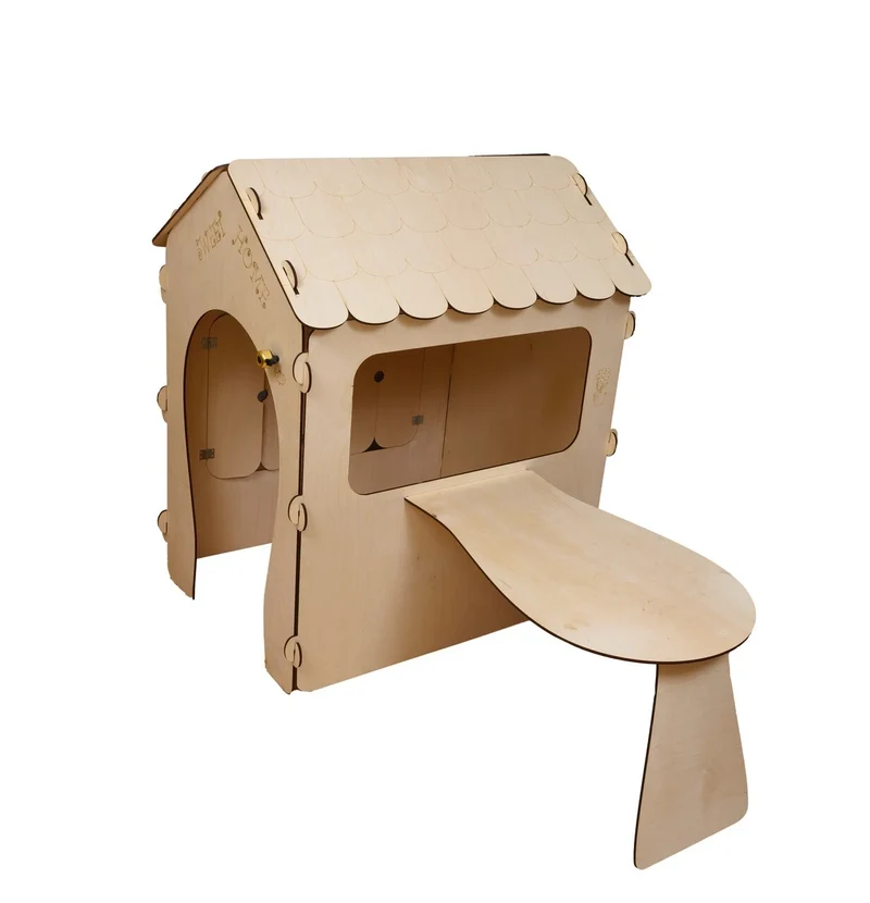 Casa in legno con lavagna magnetica "sweet home"